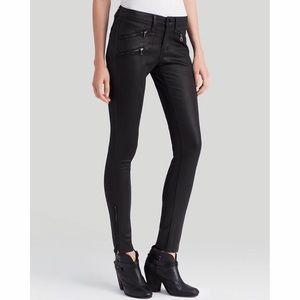Rag & Bone Coated Zipper Skinny Jeans